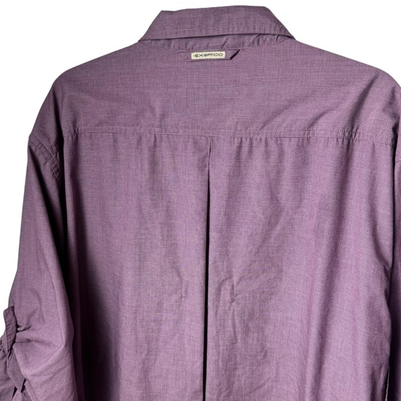 Exofficio Insect Shield Purple Lightweight Button up Outdoors Camping Hiking XXL - Picture 8 of 9